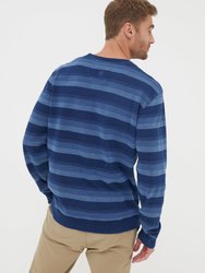 Indigo Stripe Crew Sweat