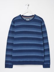 Indigo Stripe Crew Sweat