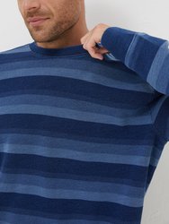 Indigo Stripe Crew Sweat