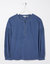 Keira Indigo Henley Top - Indigo Blue