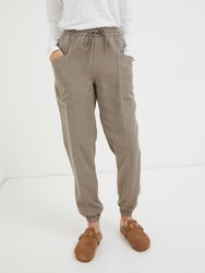 Lyme Cargo Cuffed Joggers - Light Natural