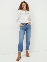 Nicole Embroidered Blouse - Ivory