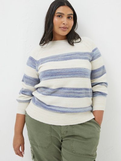 FatFace Plus Size Denim Ombre Stripe Sweater product