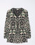 Plus Size Gina Mosaic Leaf Tunic - Black