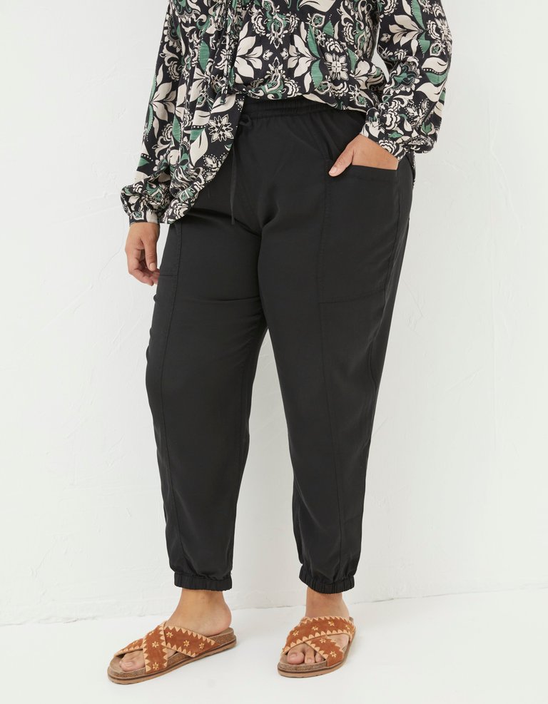 Plus Size Lyme Cargo Cuffed Joggers - Washed Black