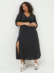 Plus Size Rene Midi Dress - Black