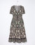 Priya Mosaic Leaf Midi Dress