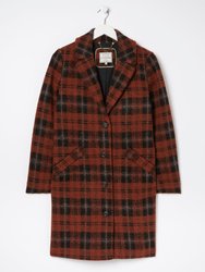 Tanya Wool Blend Check Coat