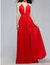 A Line Evening Gown - Red