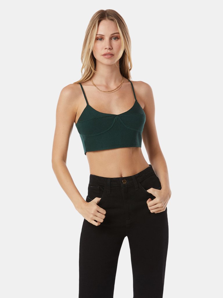 Spaghetti Sweater Bralette - Dark Spruce