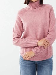 Cowl Neck Long Sleeve Sweater - Peony