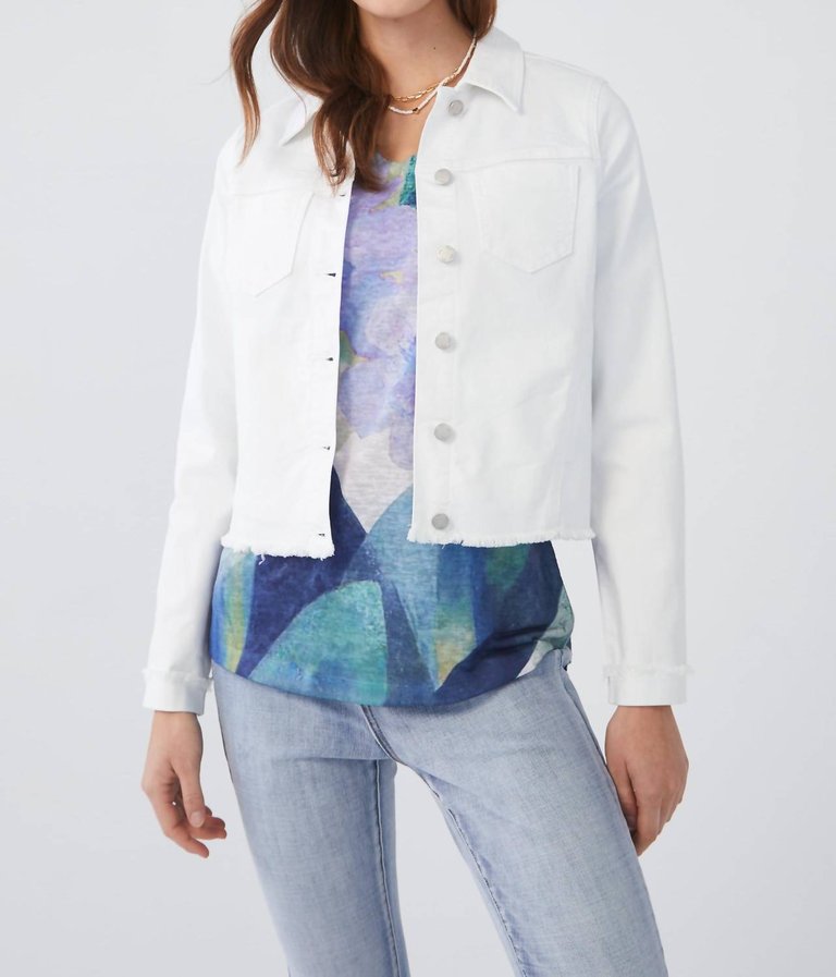 Crop Shirt Jacket - White