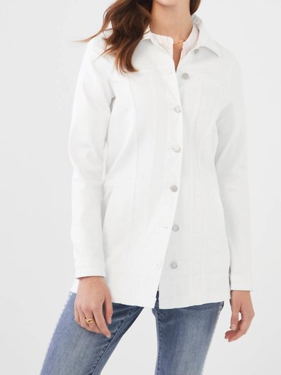 FDJ Long Denim Jacket - White product