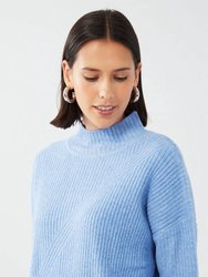 Mockneck Tunic Sweater - Cornflower