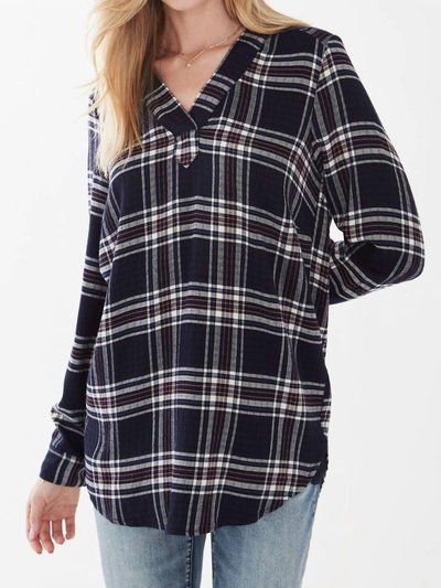 FDJ Popover Check Textured Tunic Top product