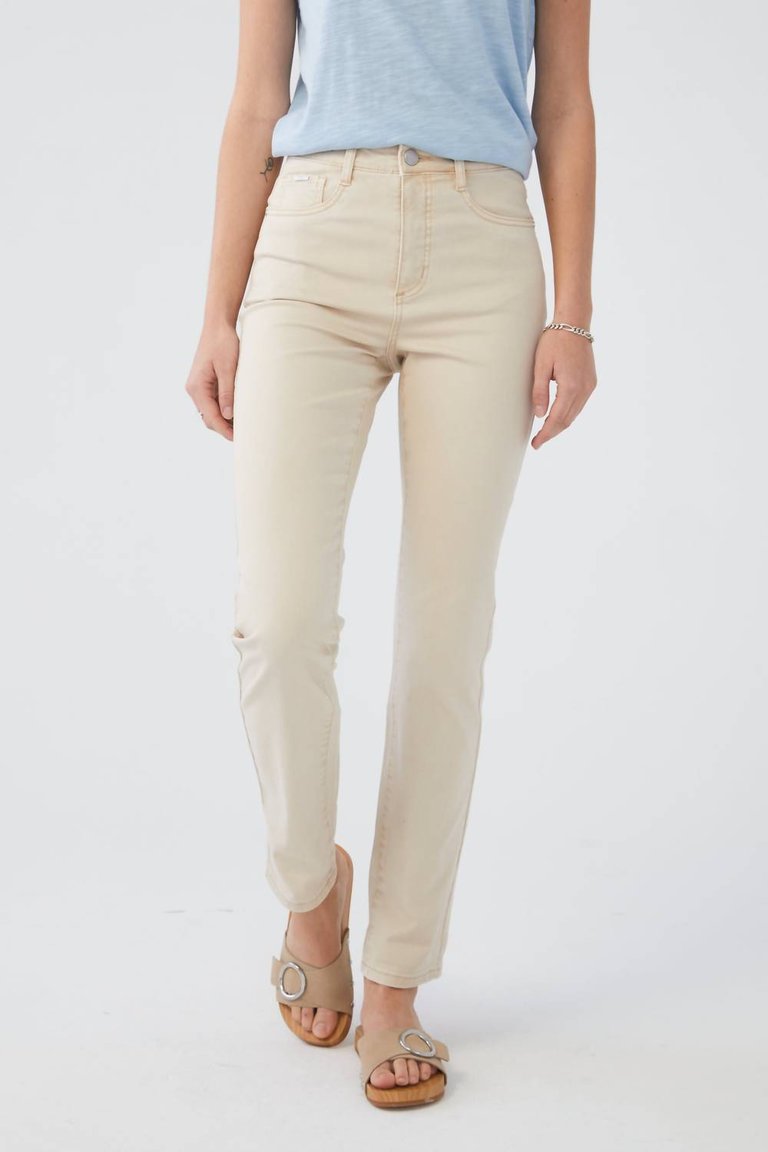 Suzanne Straight Leg Jean - Oyster Shell