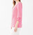 V-Neck Smocked Cuff Top In Flamingo Stripe