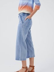 Wide Leg Pull-On Crop Pant