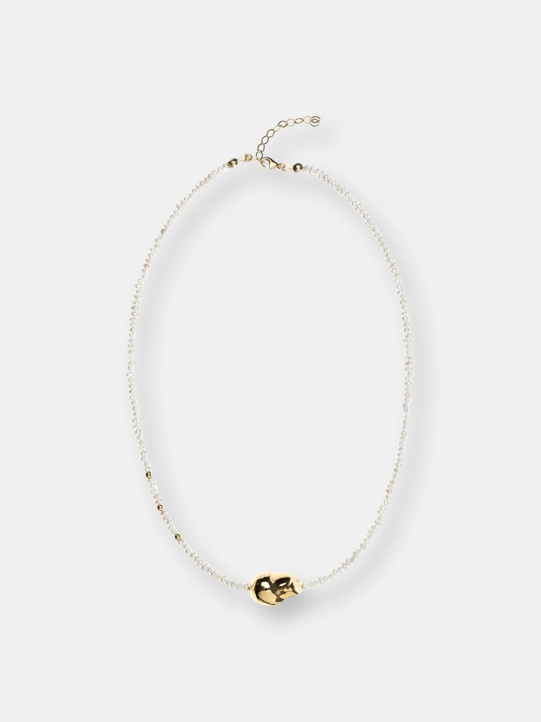 Charlotte Pearl Necklace - Gold
