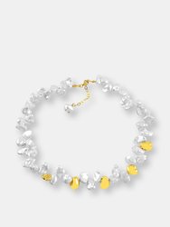 Maia Pearl Necklace - Silver/Gold