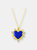 Pippa Heart Necklace - Electric blue