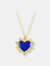Pippa Heart Necklace - Electric blue