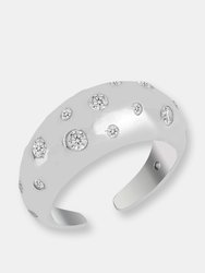 White Silver Lady Ring - White Silver