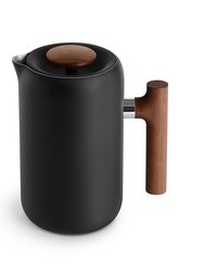 Clara French Press [ARCHIVE] - Matte Black With Walnut Handle