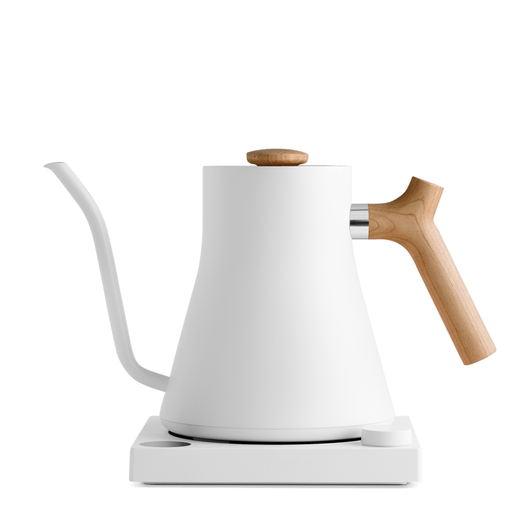 Stagg EKG Electric Kettle [ARCHIVE] - Matte White With Maple Accents
