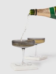 Ripple Champagne Saucers, Set of 2