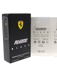 Black Fragrance Refill For Hard Case By For Men - 2 x 0.8 Oz EDT Spray (Refill)