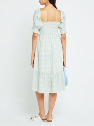 Angie Dress - Green Gingham