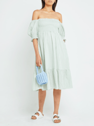 Angie Dress - Green Gingham