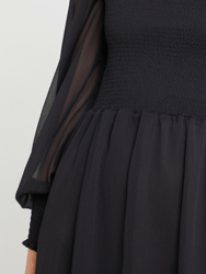 Classic Smocked Maxi Dress - Black