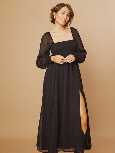 Few Moda Classic Smocked Maxi Dress - Black product