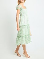 Cypress Dress - Green Floral