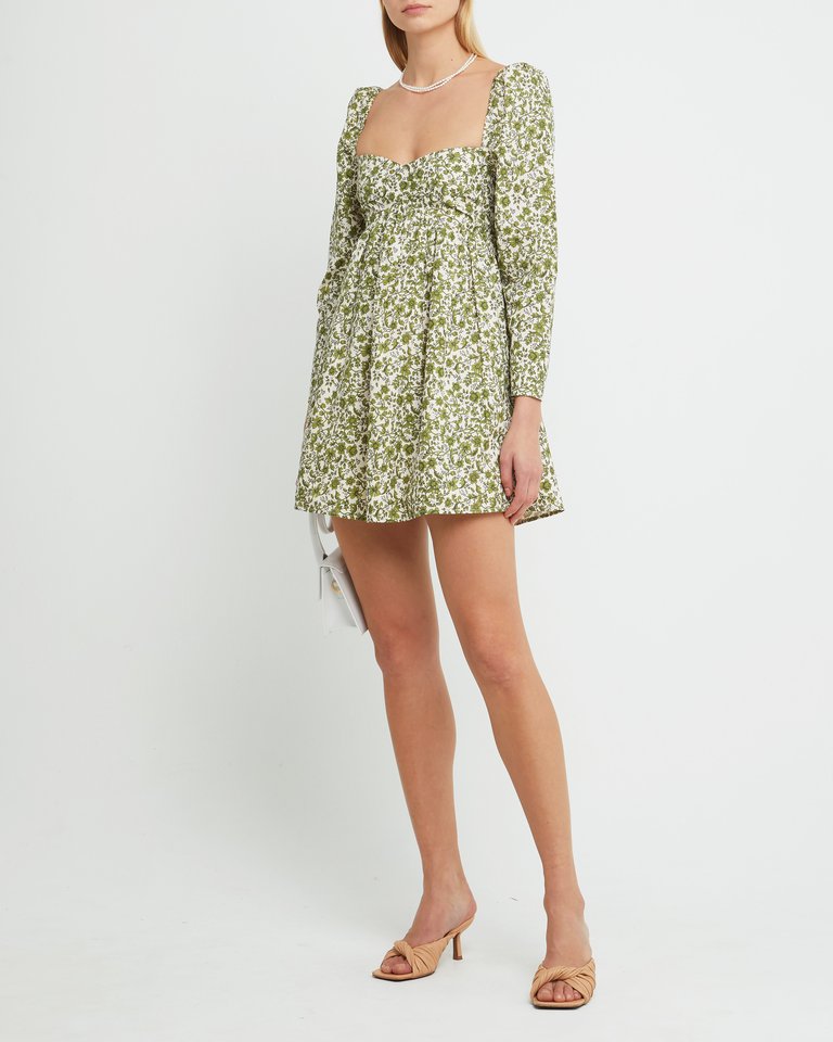 Monroe Dress - Green Floral