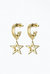 Fame Star Charm Earrings In Gold - Gold