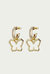 Y2K Butterfly Charm Earrings In Gold/clear - Gold/Clear