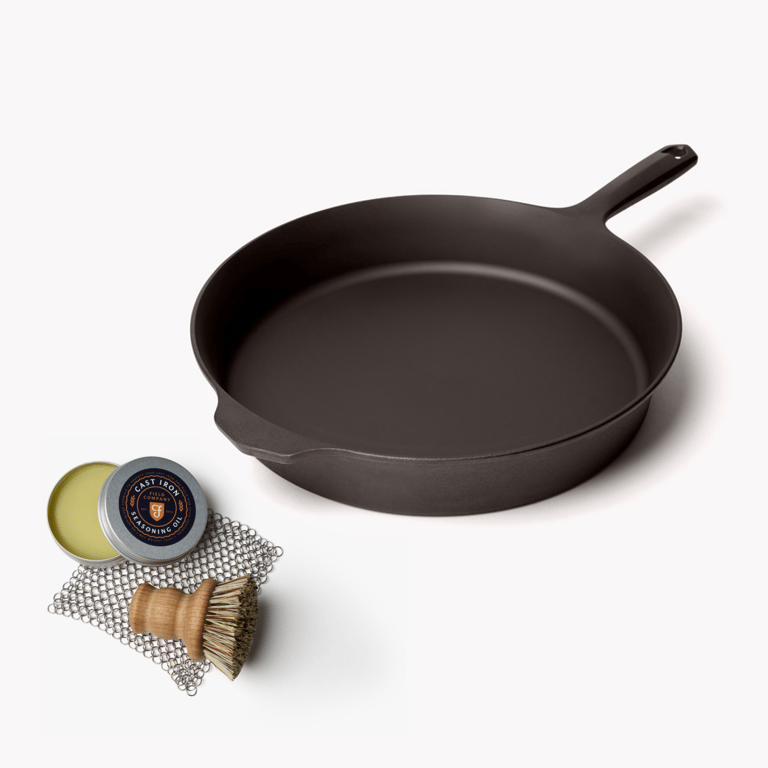 The Bigger Starter Set: No.10 Cast Iron Skillet with Care Kit