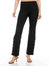 Button Hem Pants In Black - Black