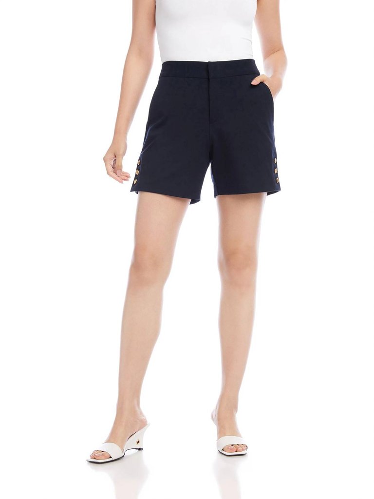 Button Up Short In Midnight - Midnight