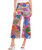 Cropped Print Pants In Multi - Multi