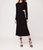 Cutout Midi Dress In Black - Black