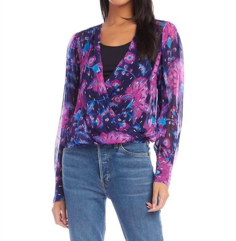 Drape Front Top In Print - Print