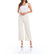 Faux Leather Cropped Pants In Off White - Off White