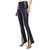 Front Slit Pants In Navy