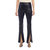 Front Slit Pants In Navy - Navy