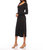 Long Sleeve Scoop Neck Dress In Black