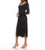 Long Sleeve Scoop Neck Dress In Black